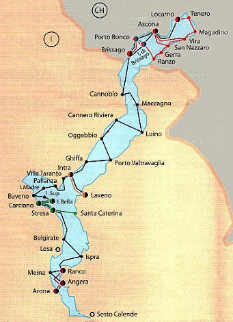 Schiffsverbindungen Lago Maggiore
